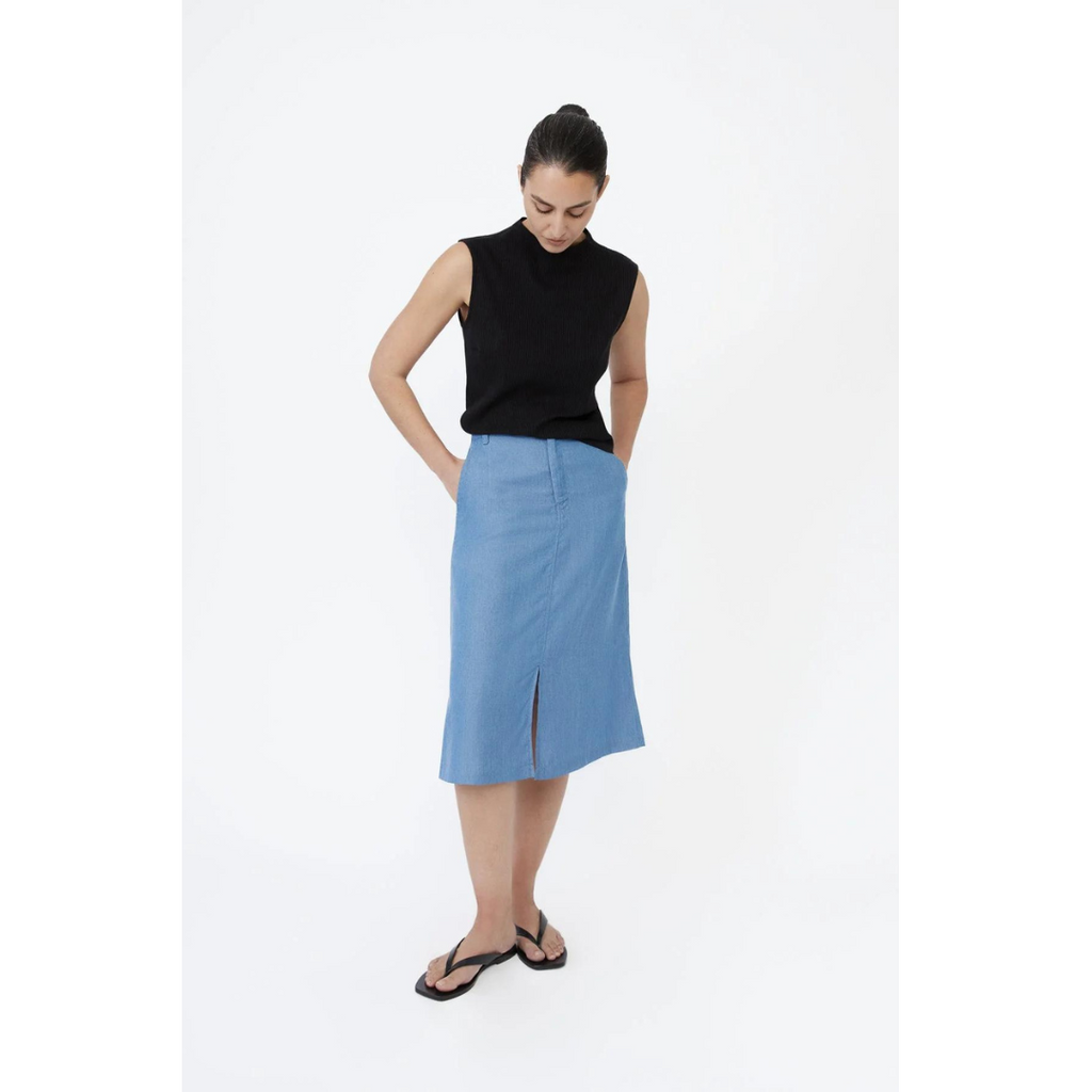 DAL THE LABEL Modal Ribbed Knit Tank, Black