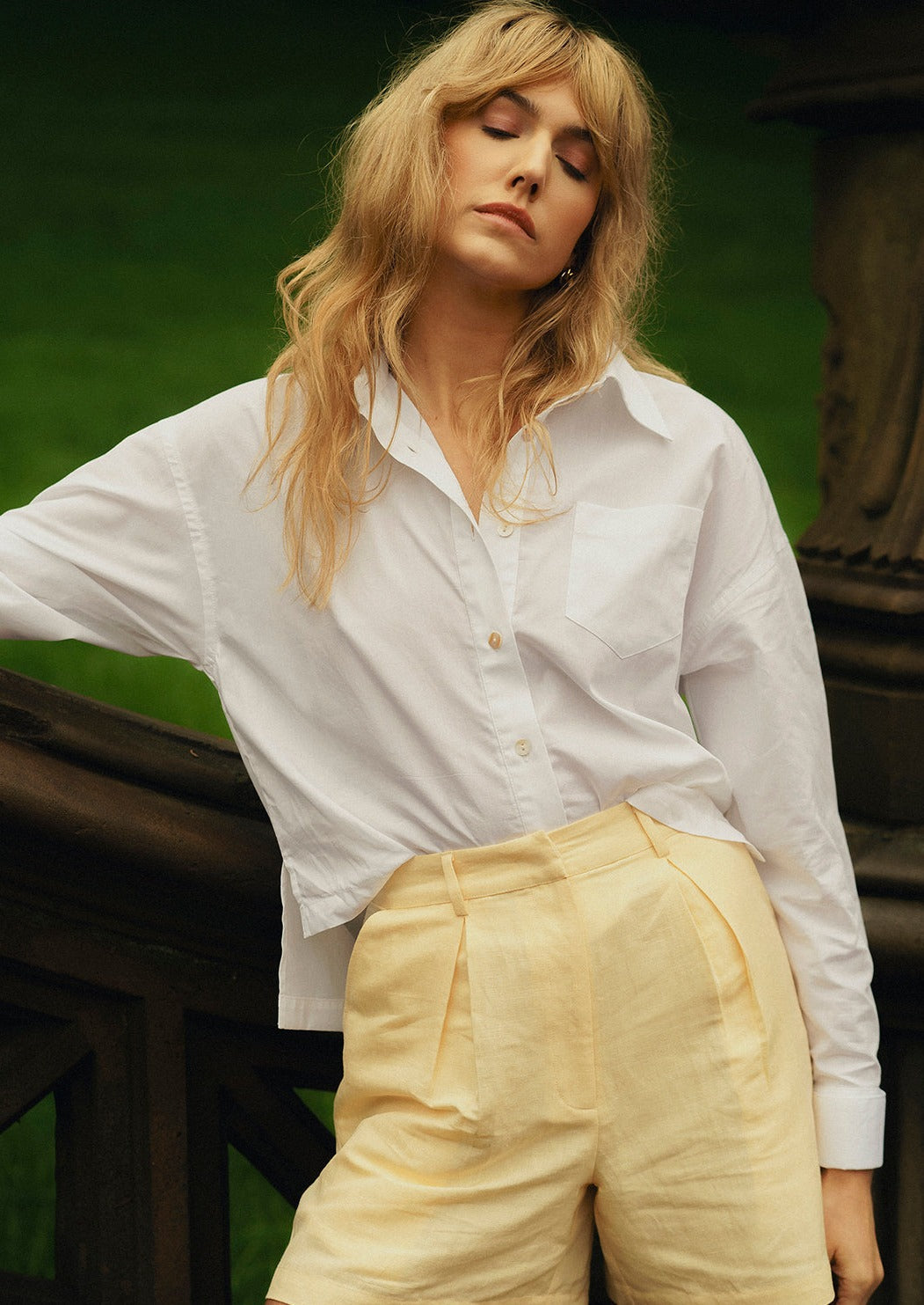 MASON'S DAUGHTER the French Cuff Boyfriend Shirt, White Poplin