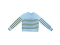 TUTTO | Light Blue Olive Stripe Sweater