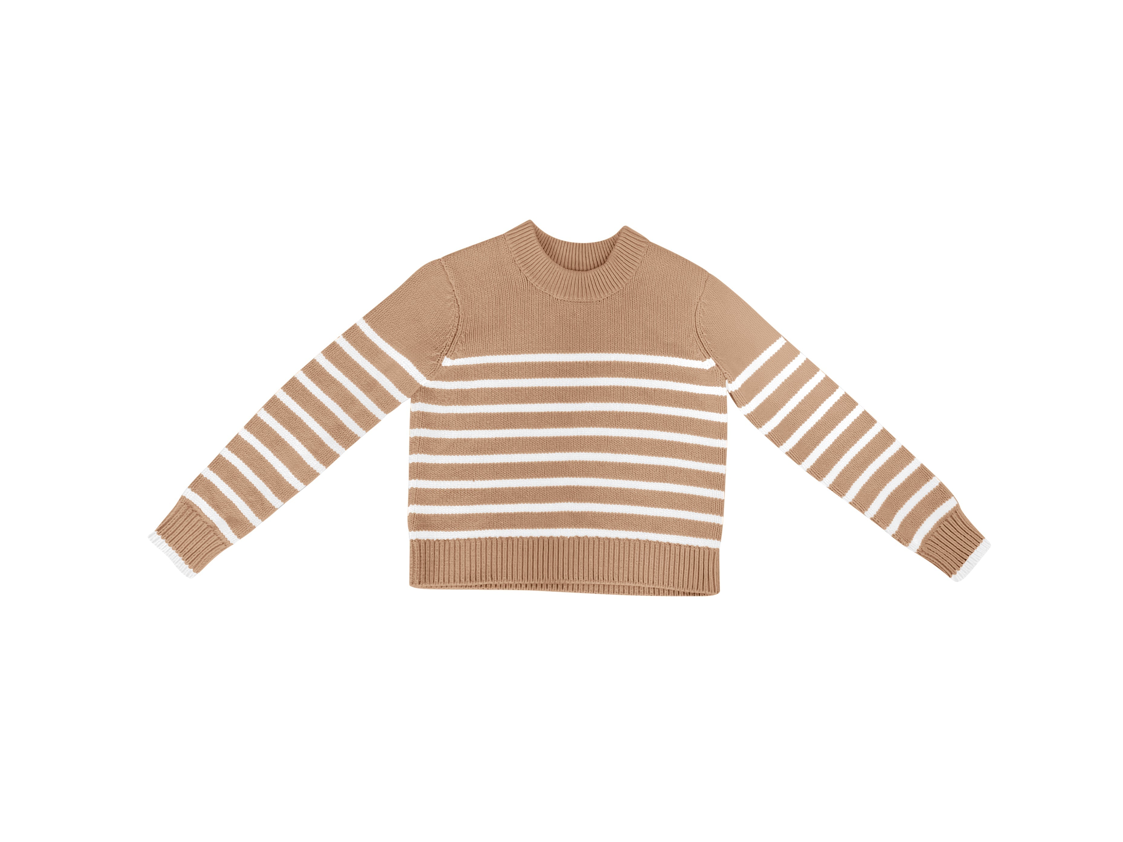 TUTTO | Sand White Stripe Sweater